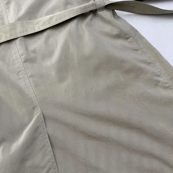 Christian Dior Monsieur Trench Coat Raincoat Mens 42L Beige Classic 80s Vintage